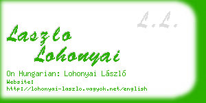 laszlo lohonyai business card